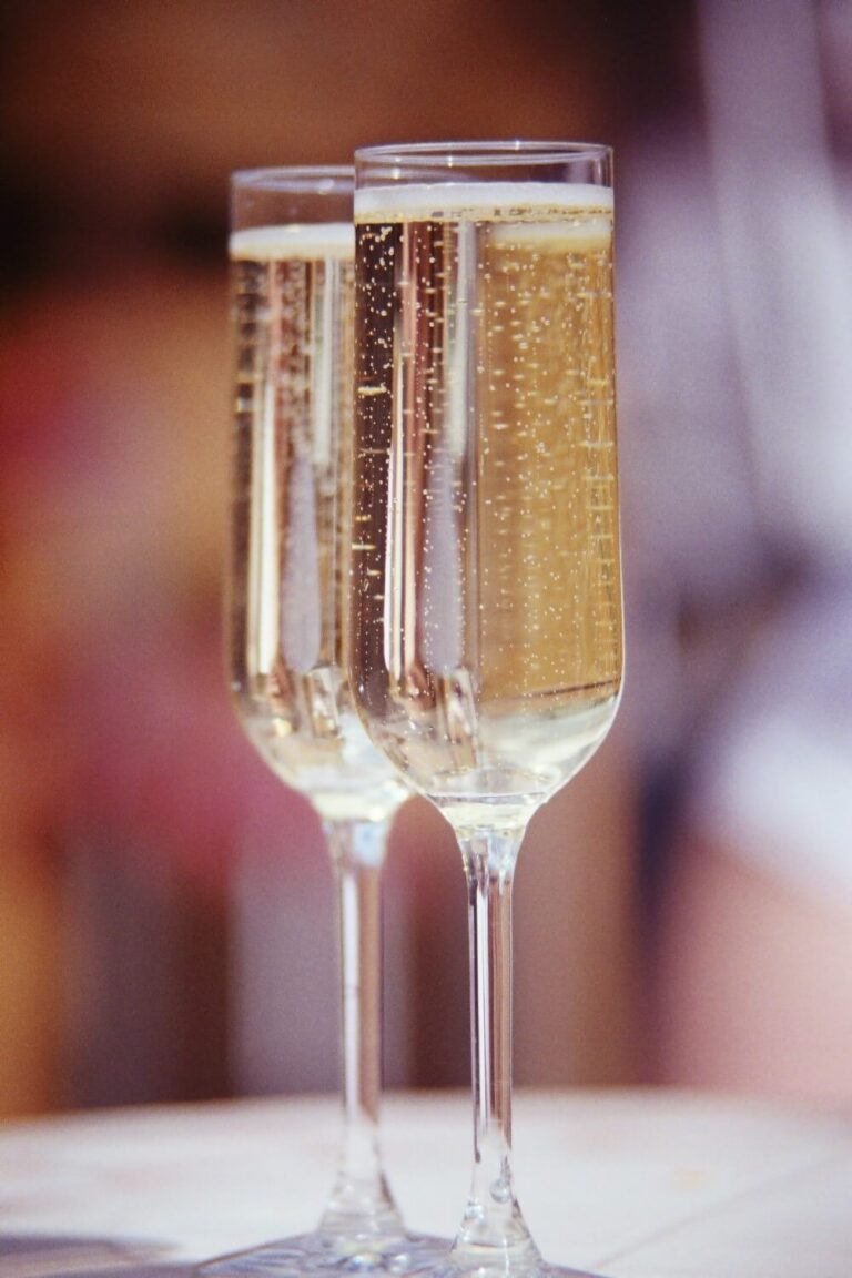 Two champagne glasses