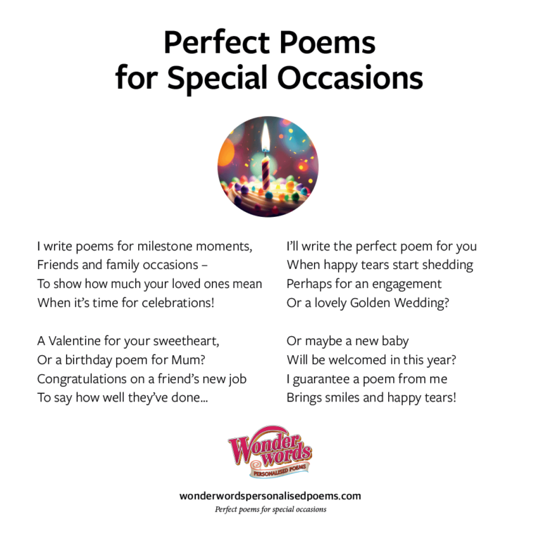 Wonderwords Personalised Poems - a sample